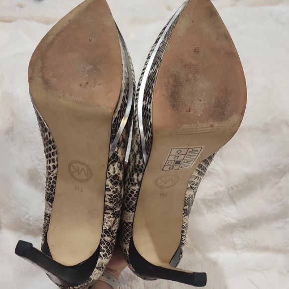 Michael Kors Genuine Snakeskin Heeled Boots - Picture 7 of 9